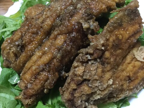 サンマのカレー風味竜田揚げ　サラダ仕立て